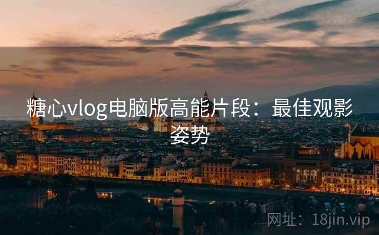 糖心vlog电脑版高能片段：最佳观影姿势